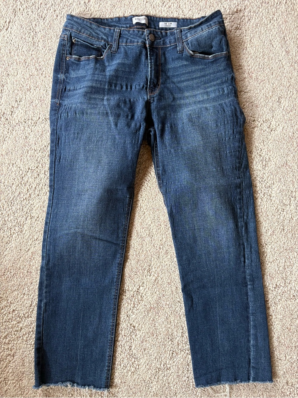 Kensie Slim Straight Cropped Jeans